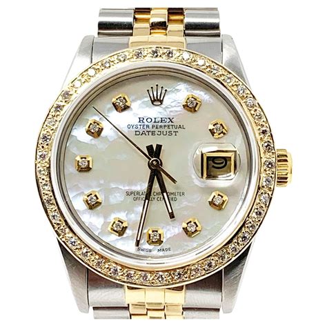 rolex two tone diamond bezel